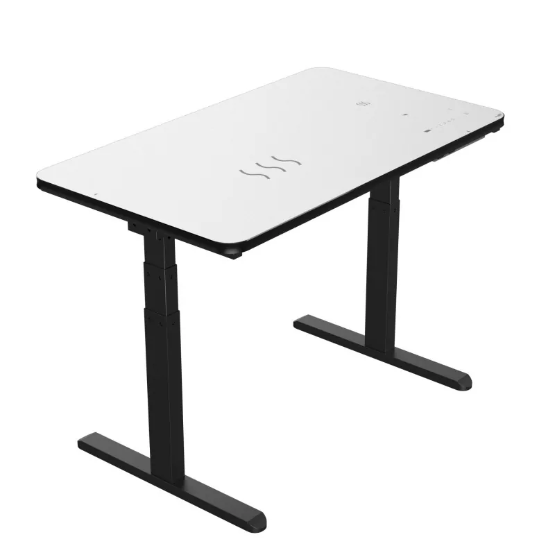 Mungkinkah meja pengangkat listrik kaca hitam ini menjadi upgrade penuh gaya kantor Anda?